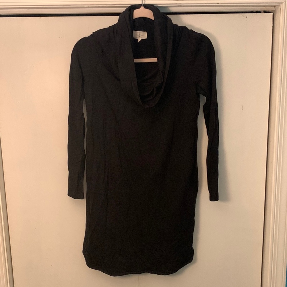 like new black cowl neck dress.